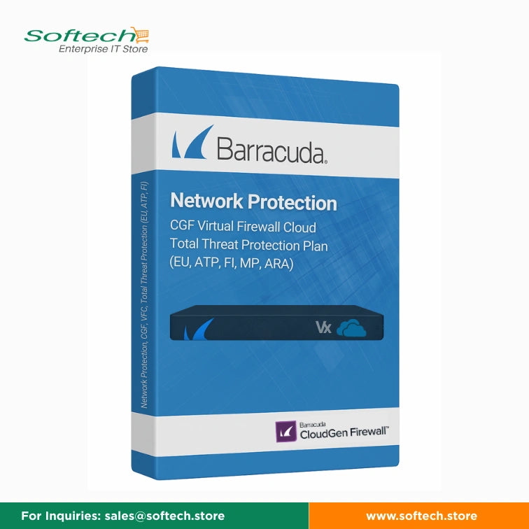 Barracuda Network Protection, CloudGen Firewall, Virtual Firewall Cloud, Total Threat Protection Plan (EU, ATP, FI, MP, ARA) - CloudGen Firewall