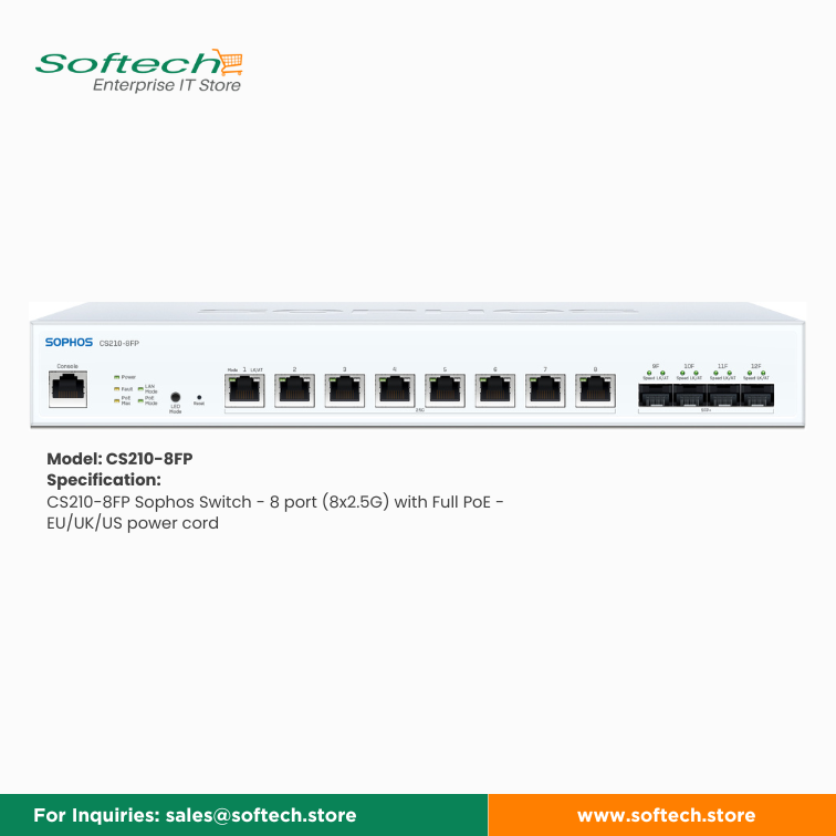 Sophos Network Switches 100 series and 200 Series all Models, ready delivery, available at www.softech.store
