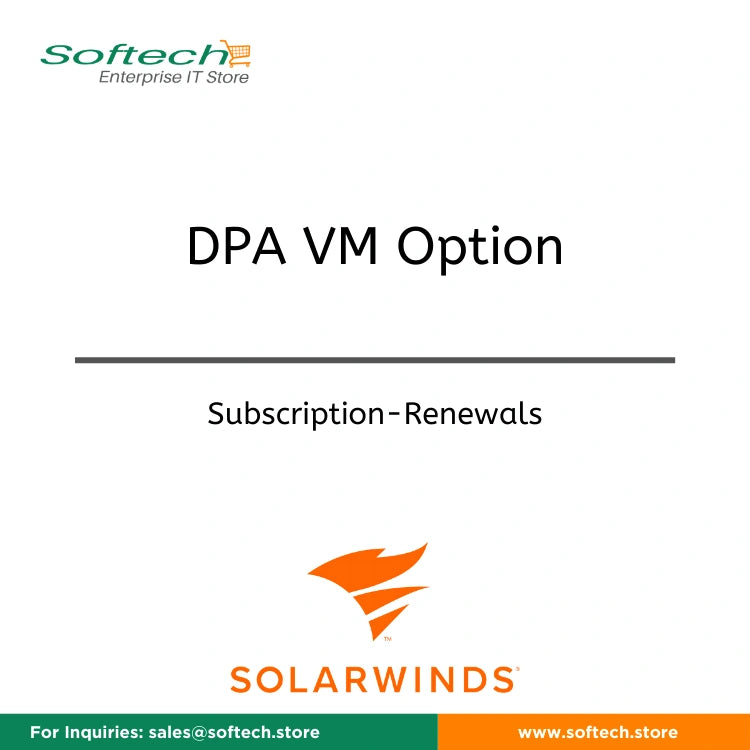 SolarWinds Database Performance Analyzer VM Option add-on per Database Instance - Annual Subscription Renewal - DPA VM Option