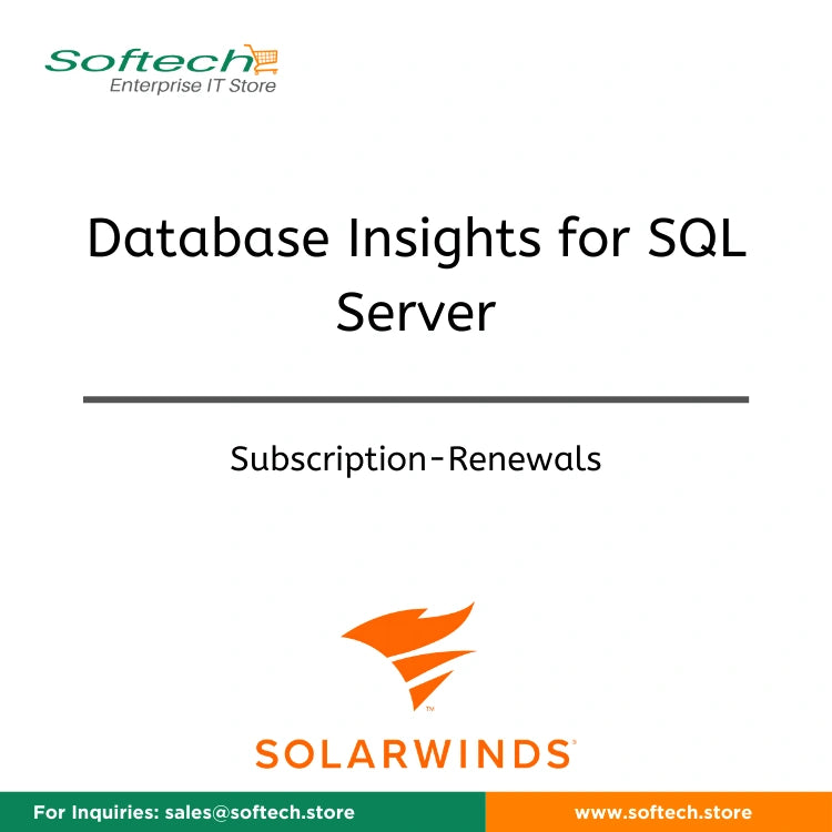 SolarWinds Database Insights for SQL Server per Instance - Annual Subscription Renewal - Database Insights for SQL Server