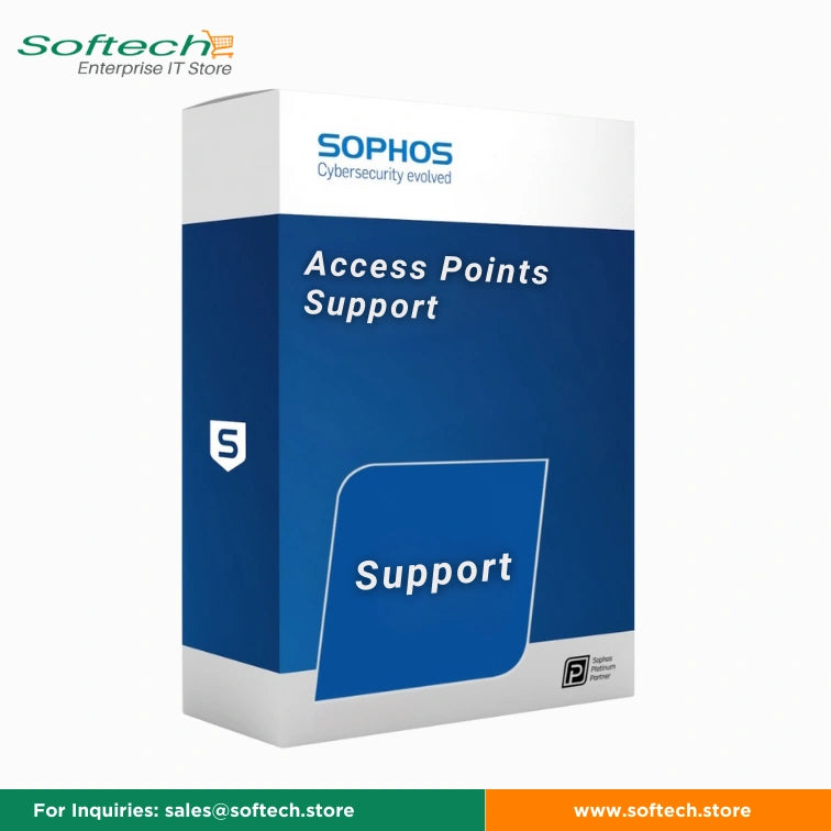 Sophos Access Point Support for Wifi 6 AP6 Series Wireless Access Points along with Additional Support, offering Sophos Central
 management, firmware updates, Advanced RMA, and 24/7 multi-channel support , available at www.softech.store