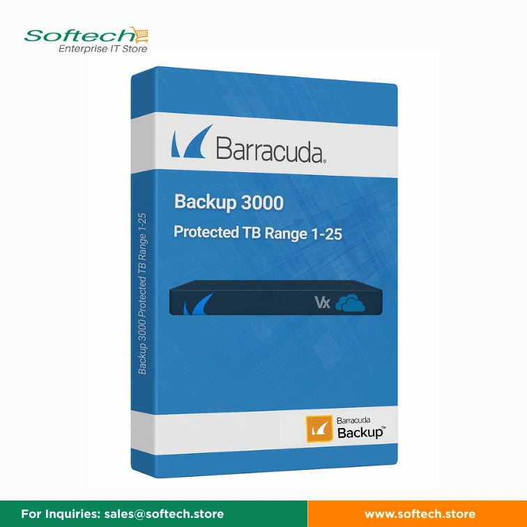 Barracuda Backup 3000 Protected TB Range 1-25 - Backup Server/Service