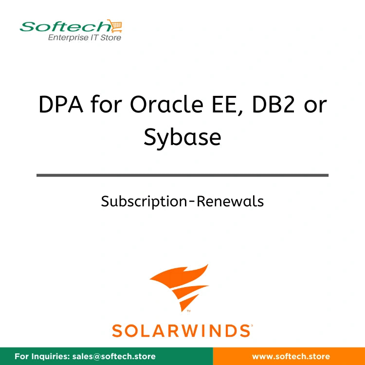 SolarWinds Database Performance Analyzer per Oracle EE, DB2, or ASE Instance - Annual Subscription Renewal - DPA for Oracle EE, DB2 or Sybase