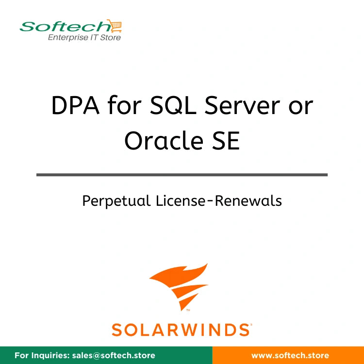 SolarWinds Database Performance Analyzer per SQL Server, MySQL, Oracle SE, or PostgreSQL Instance  - Annual Maintenance Renewal - DPA for SQL Server or Oracle SE