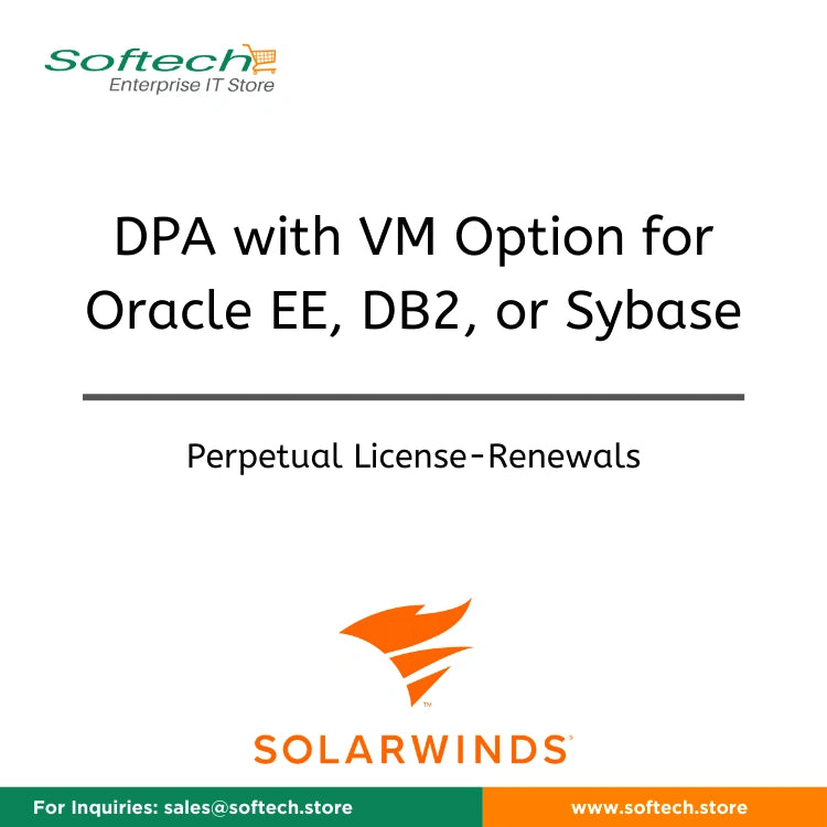 SolarWinds Database Performance Analyzer for virtualized environments for Oracle EE, DB2, or ASE instance  - Annual Maintenance Renewal - DPA with VM Option for Oracle EE, DB2, or Sybase
