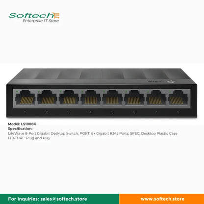 TP-LINK BUSINESS SERIES Unmanaged 5/8P Giga-Switch