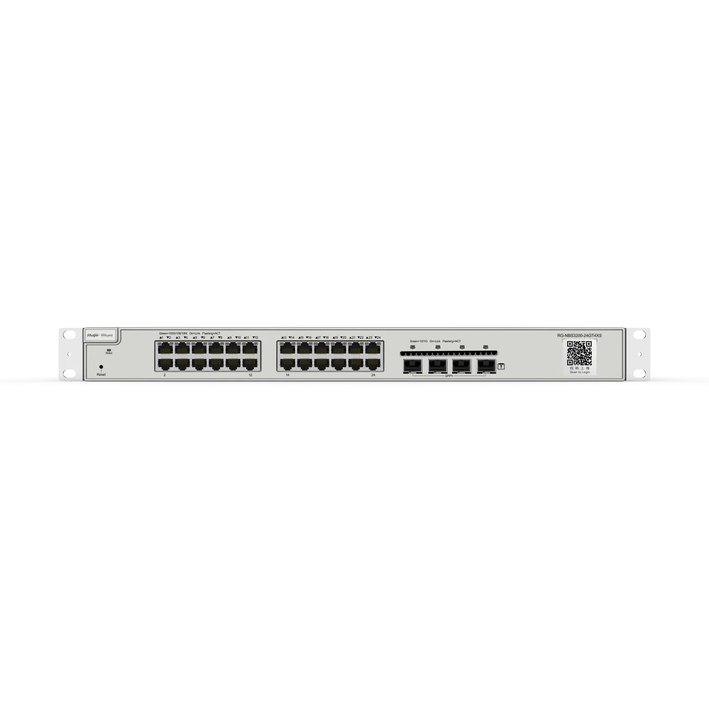 Reyee 24 Gigabit Ethernet copper port (RJ45) + 2 10-gigabit Ethernet fiber port (SFP+,LC)