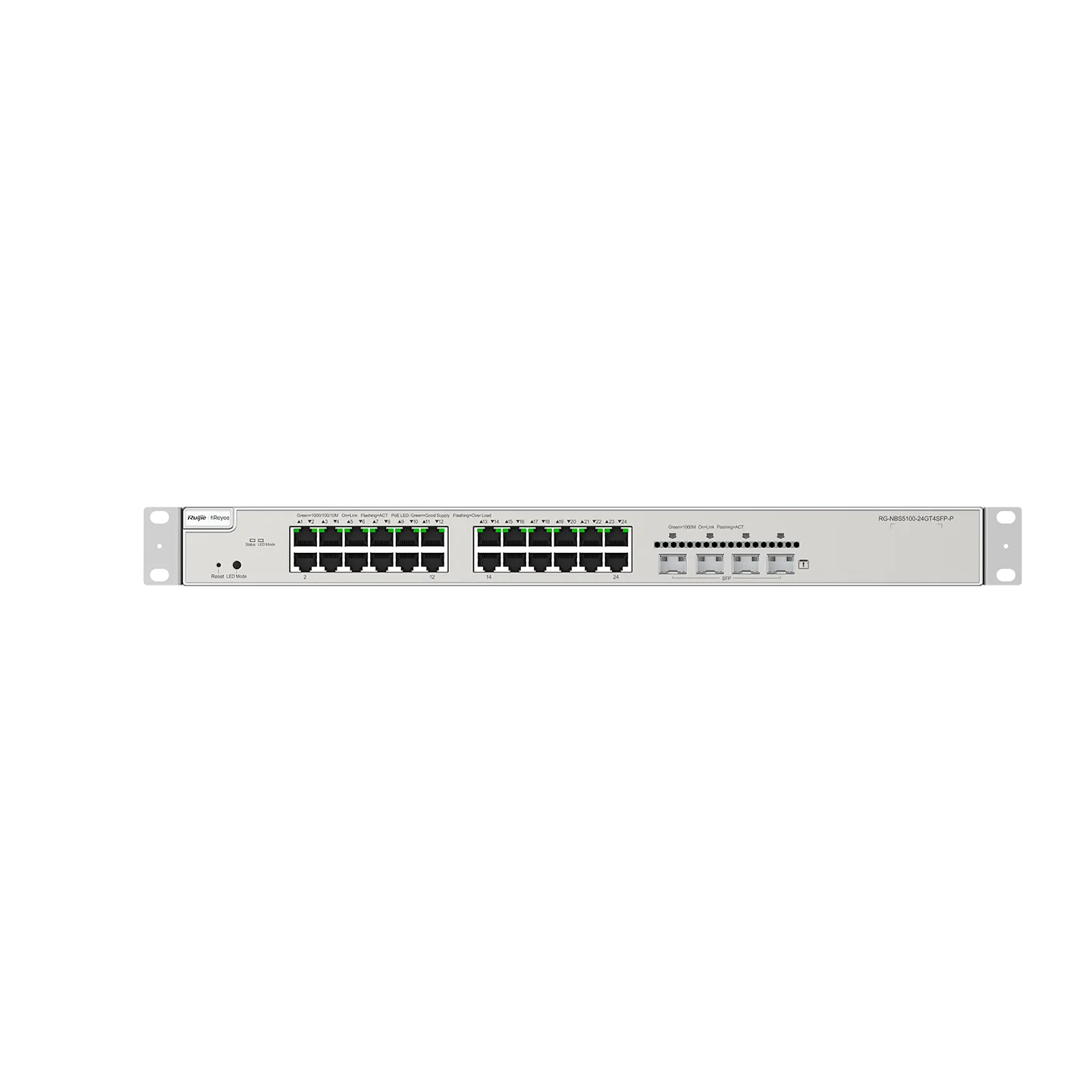 Reyee 24 Gigabit fiber port (SFP,LC) + 2 10-Gigabit Ethernet fiber port (SFP+,LC)