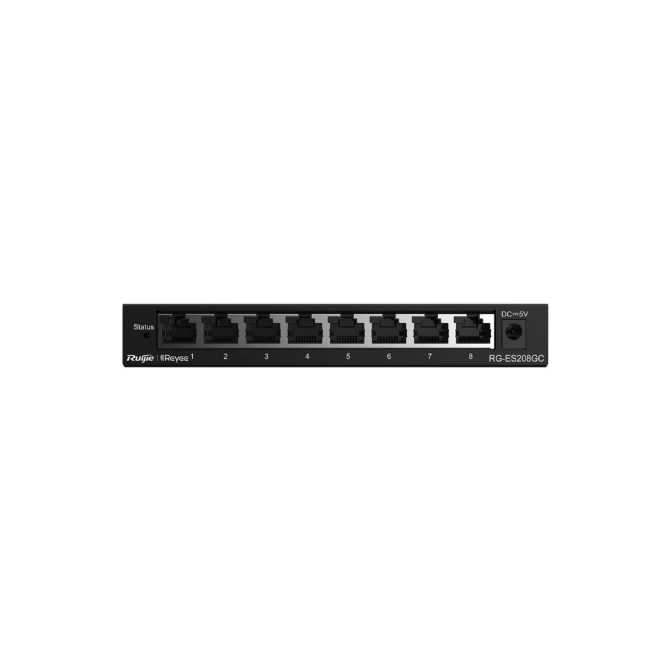 Reyee 8-Port Gigabit Smart Switch, 8 Gigabit RJ45 Ports, Desktop Steel Case