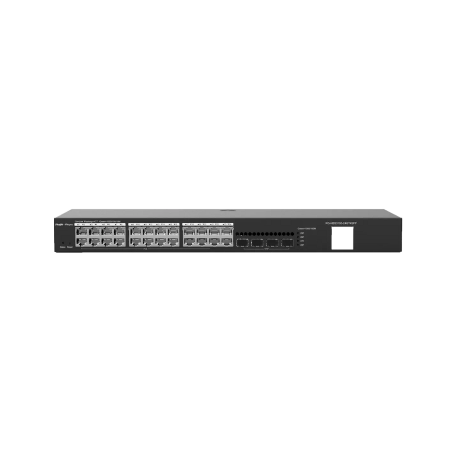 Reyee 24-Port Gigabit L2 Managed  Switch, 24 Gigabit RJ45 Ports, 4 SFP Slots, 19-inch Rack-mountable Steel Case