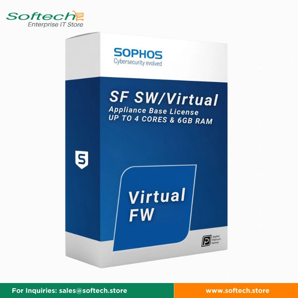 Sophos SF SW/Virtual Firewall - 4 CORES & 6GB RAM With Protection Bundle Subscriptions and Base License