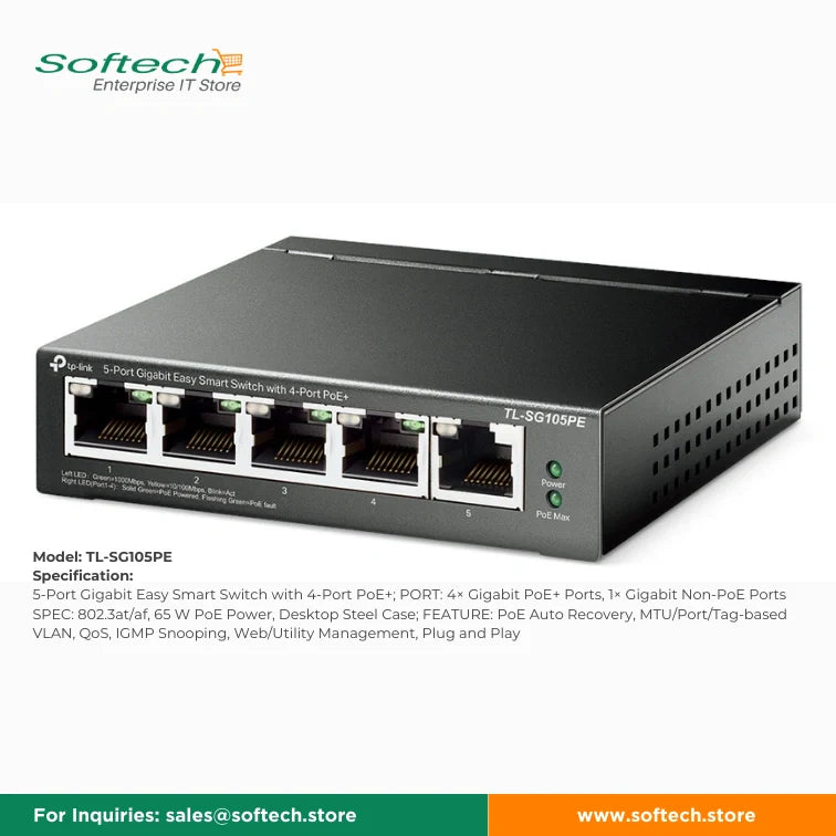 TP-LINK BUSINESS SERIES Unmanaged/Easy Smart PoE Switch