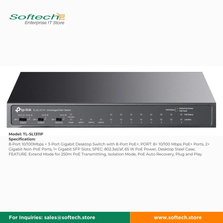 TP-LINK FESTA Unmanaged/Easy Smart PoE Switch