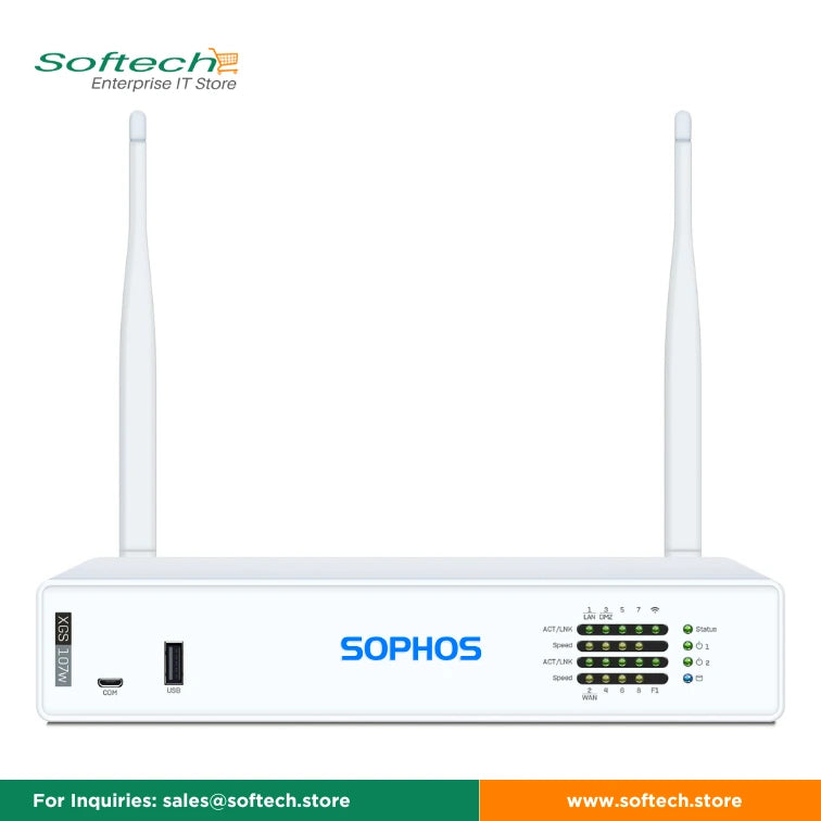 Special offer Sophos XGS 107w Firewall with and without Protections and support is available on Softech Store.