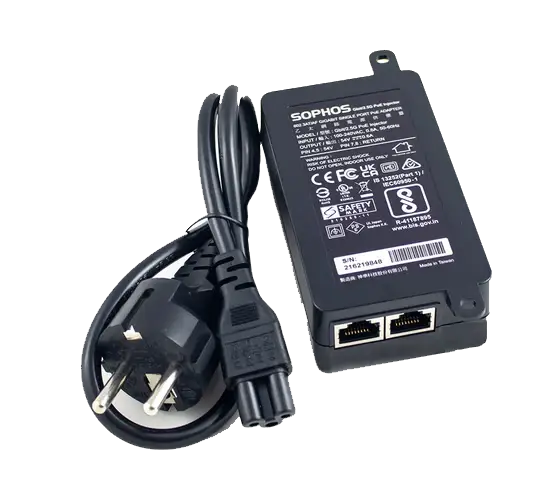 Sophos Gbit/2.5G PoE+ Injector (802.3af/at - 30W) - EU power cord