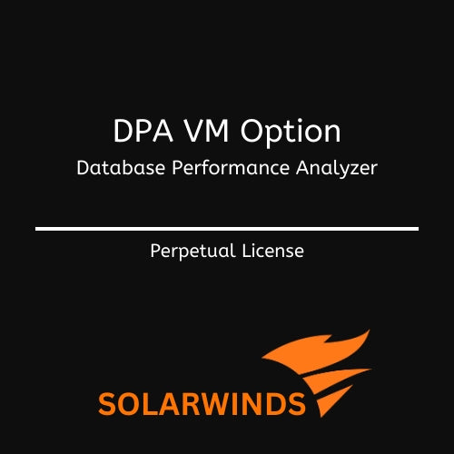 Image Solarwinds Database Performance Analyzer VM Option add-on per Database instance (1 to 4 instances)-Annual Maintenance Renewal