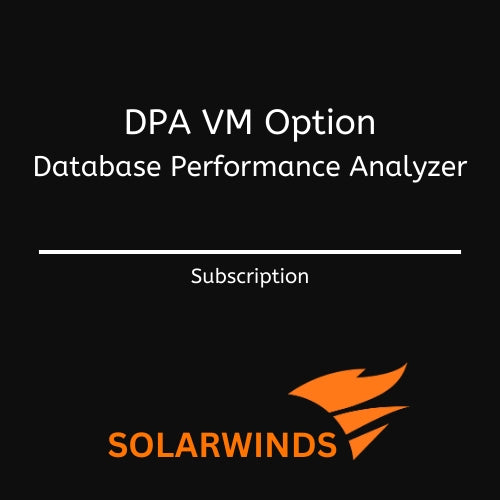 Image Solarwinds Database Performance Analyzer VM Option add-on per Database Instance (1 to 4 instances) Annual Renewal