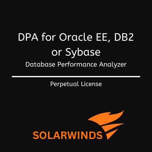 Image Solarwinds Upgrade SolarWinds Database Performance Analyzer per SQL Server, MySQL, Oracle SE, or PostgreSQL instance (5 to 9 instances) to per Oracle EE, DB2, or ASE instance (5 to 9 instances) - License Upgrade (Maintenance expires on same day as existing instances)