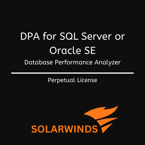 Image Solarwinds Upgrade SolarWinds Database Performance Analyzer SQL Server, MySQL, Oracle SE, or PostgreSQL instance - Additional instance (2 to 4 instances) - License Upgrade (Maintenance expires on same day as existing instances)