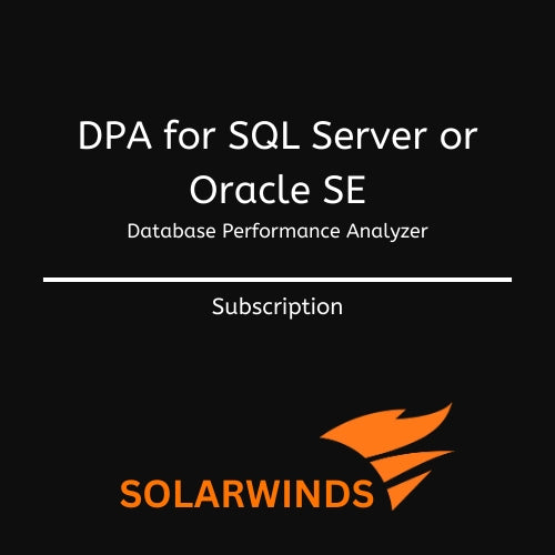 Image Solarwinds Database Performance Analyzer per SQL Server, MySQL, Oracle SE, or PostgreSQL instance (1 to 4 instances) Annual Renewal