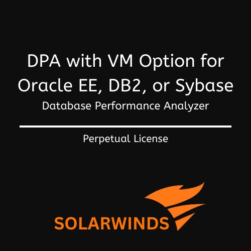 Image Solarwinds Database Performance Analyzer for virtualized environments for Oracle EE, DB2, or ASE instance (5 to 9 instances) - License with 1st-Year Maintenance