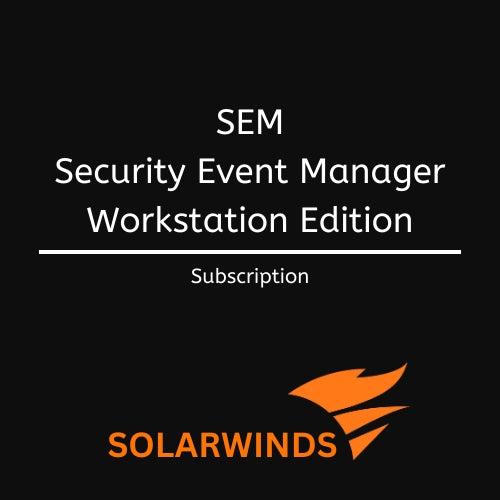 Image Solarwinds Security Event Manager Workstation Edition SWE8000 (up to 8000 nodes) and SEM100 - Annual Subscription
