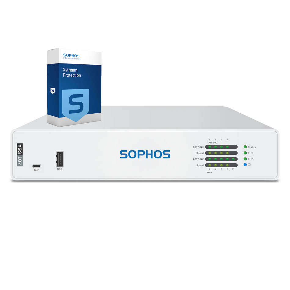 Sophos XGS 107 Firewall with Xstream Protection, 1-year - EU power cord