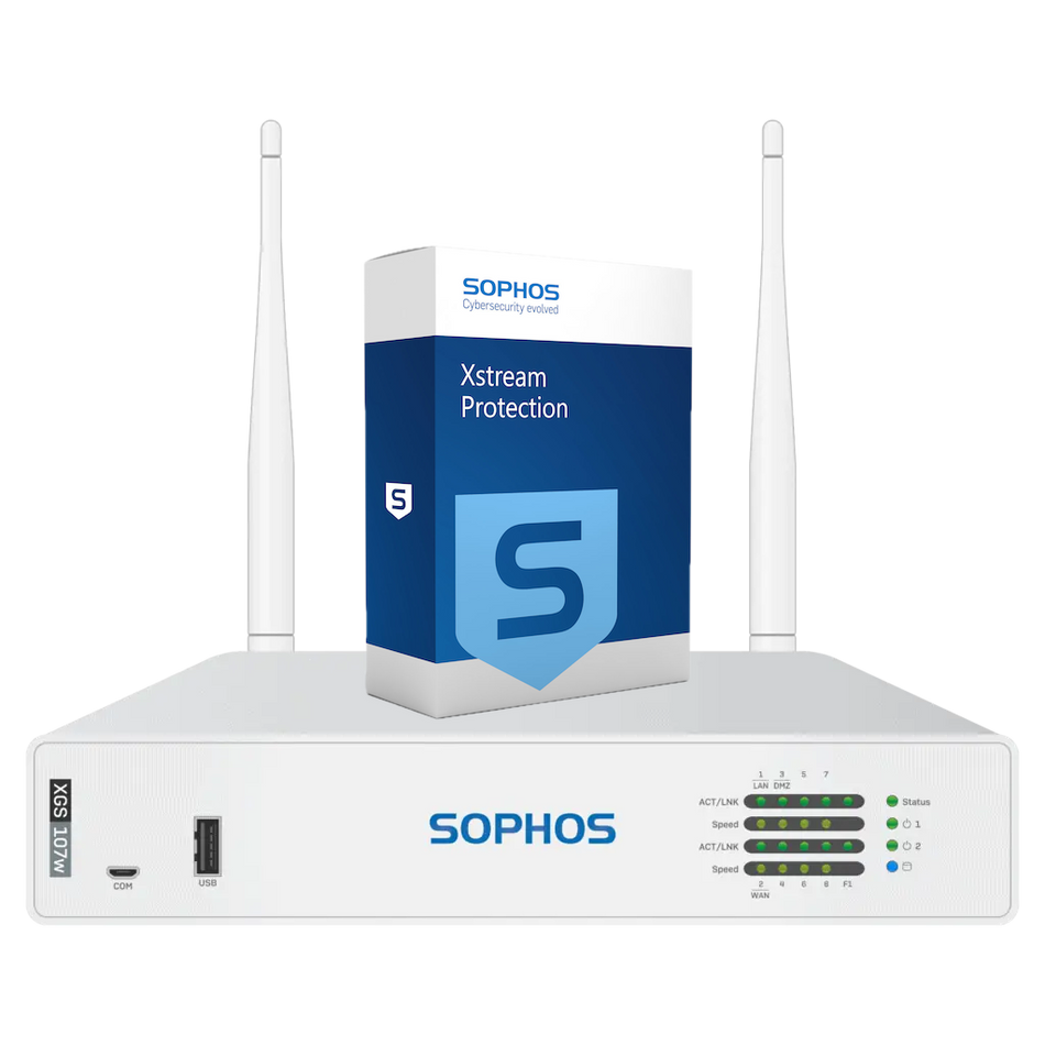 Sophos XGS 107w Firewall with Xstream Protection, 1-year - EU power cord
