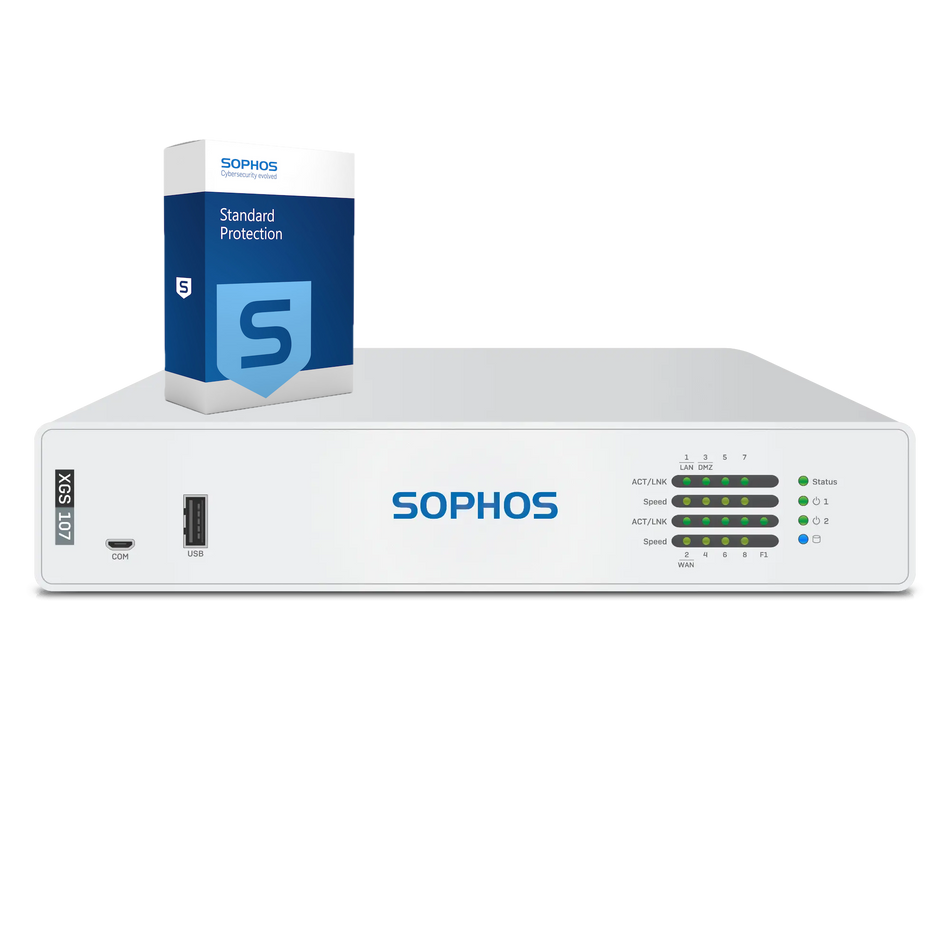 Sophos XGS 107 Firewall with Standard Protection, 1-year - EU power cord