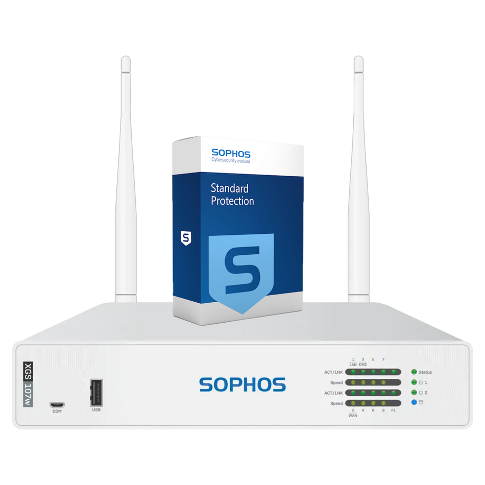 Sophos XGS 107w Firewall with Standard Protection, 3-year - EU power cord
