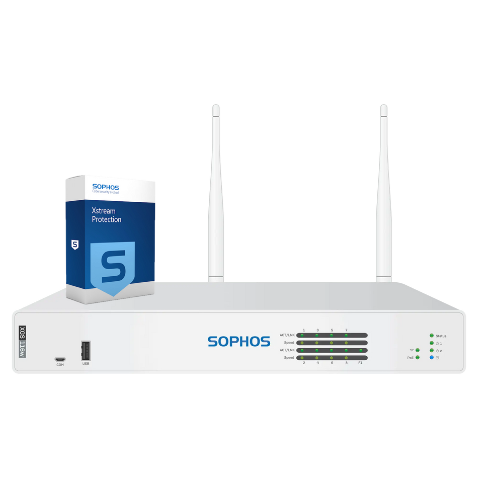 Sophos XGS 116w Firewall with Xstream Protection, 1-year - EU power cord