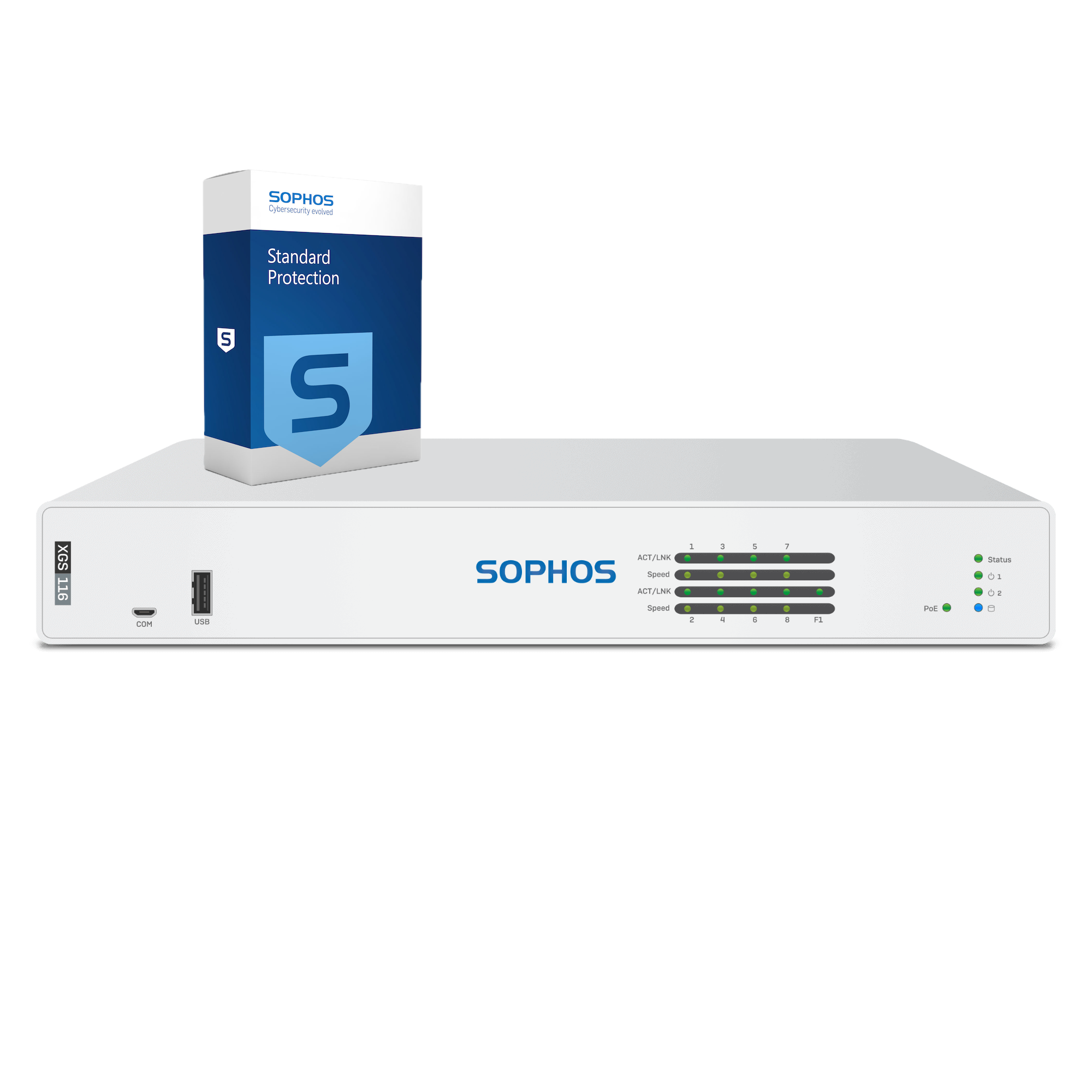 Sophos XGS 116 Firewall with Standard Protection, 3-year - EU power cord