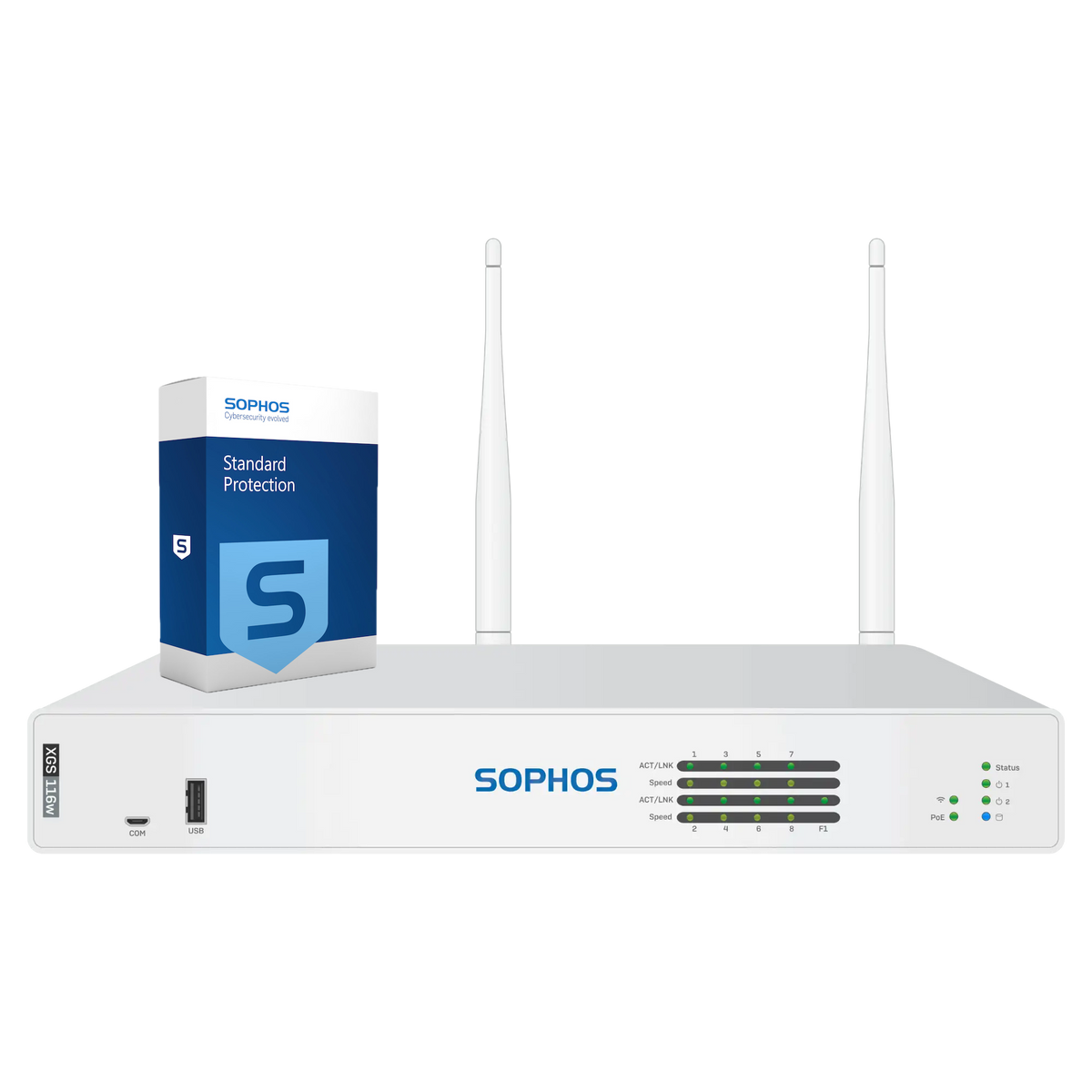 Sophos XGS 116w Firewall with Standard Protection, 1-year - EU power cord