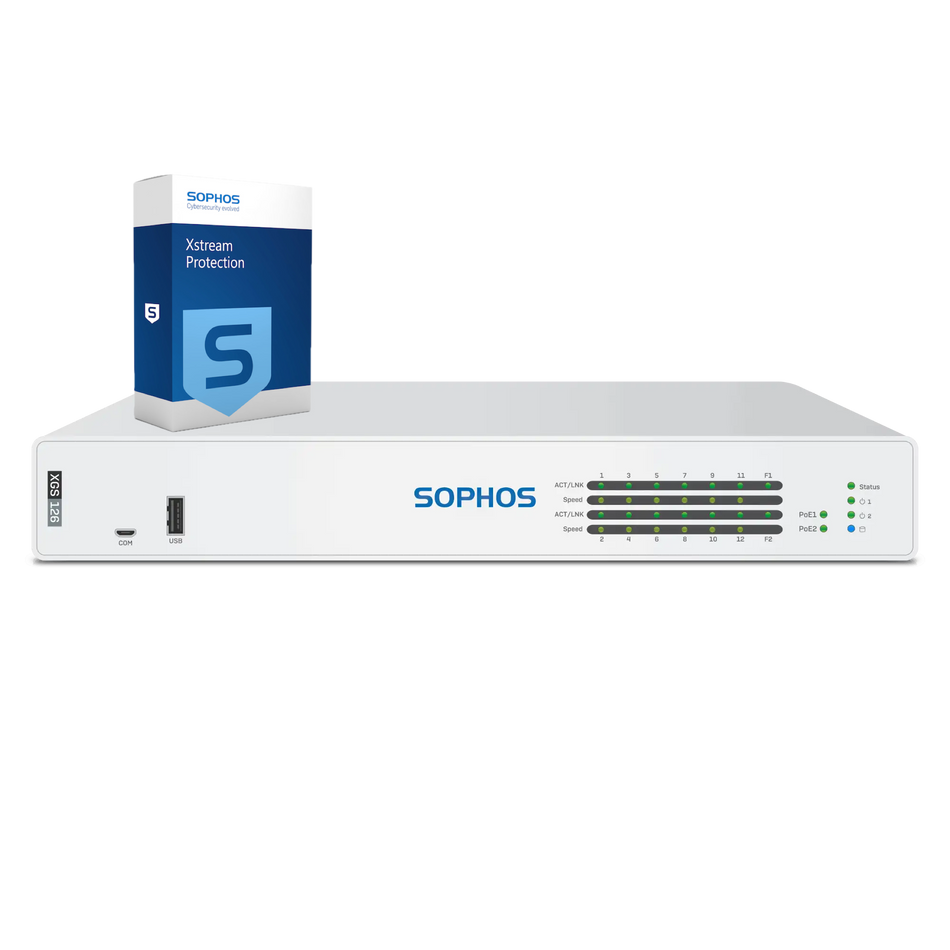 Sophos XGS 126 Firewall with Xstream Protection, 3-year - EU power cord
