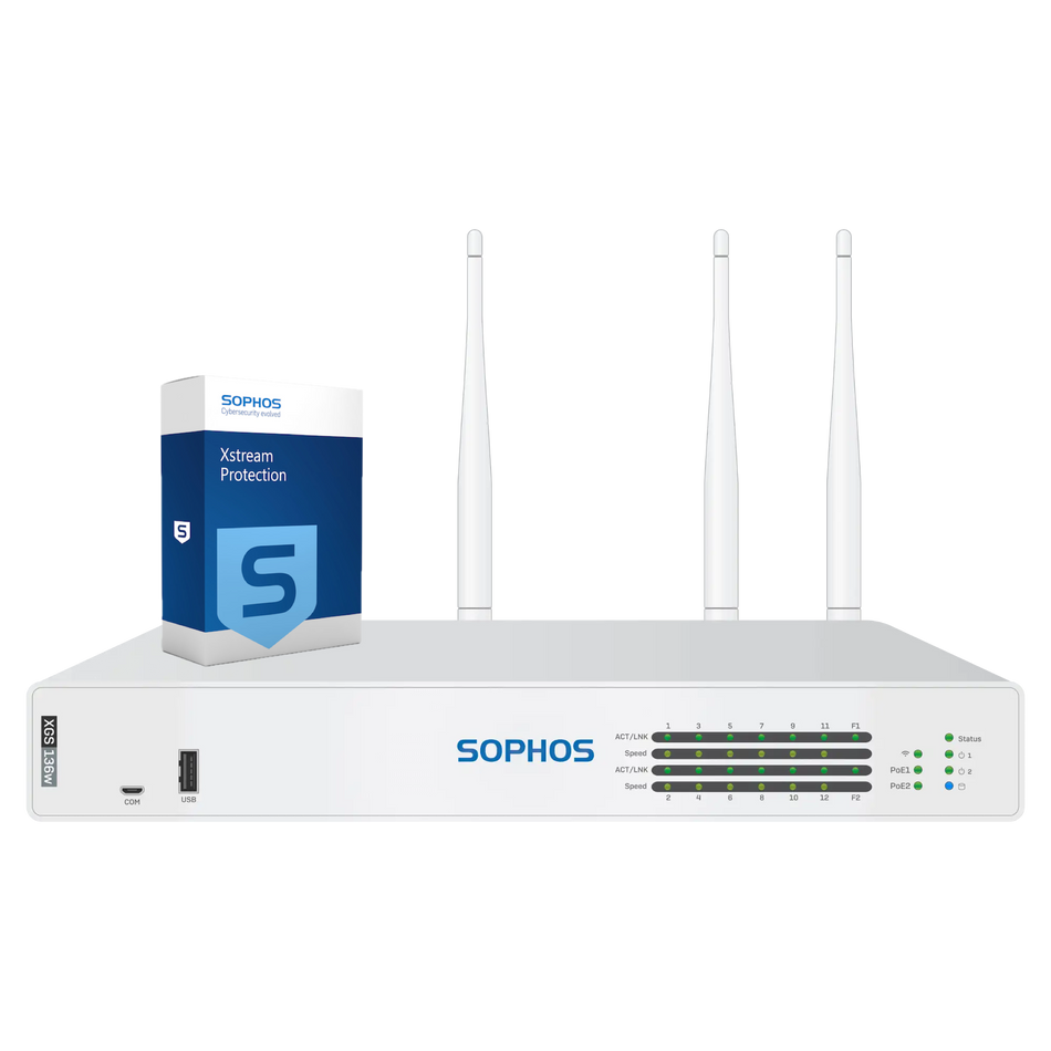 Sophos XGS 136w Firewall with Xstream Protection, 3-year - EU power cord