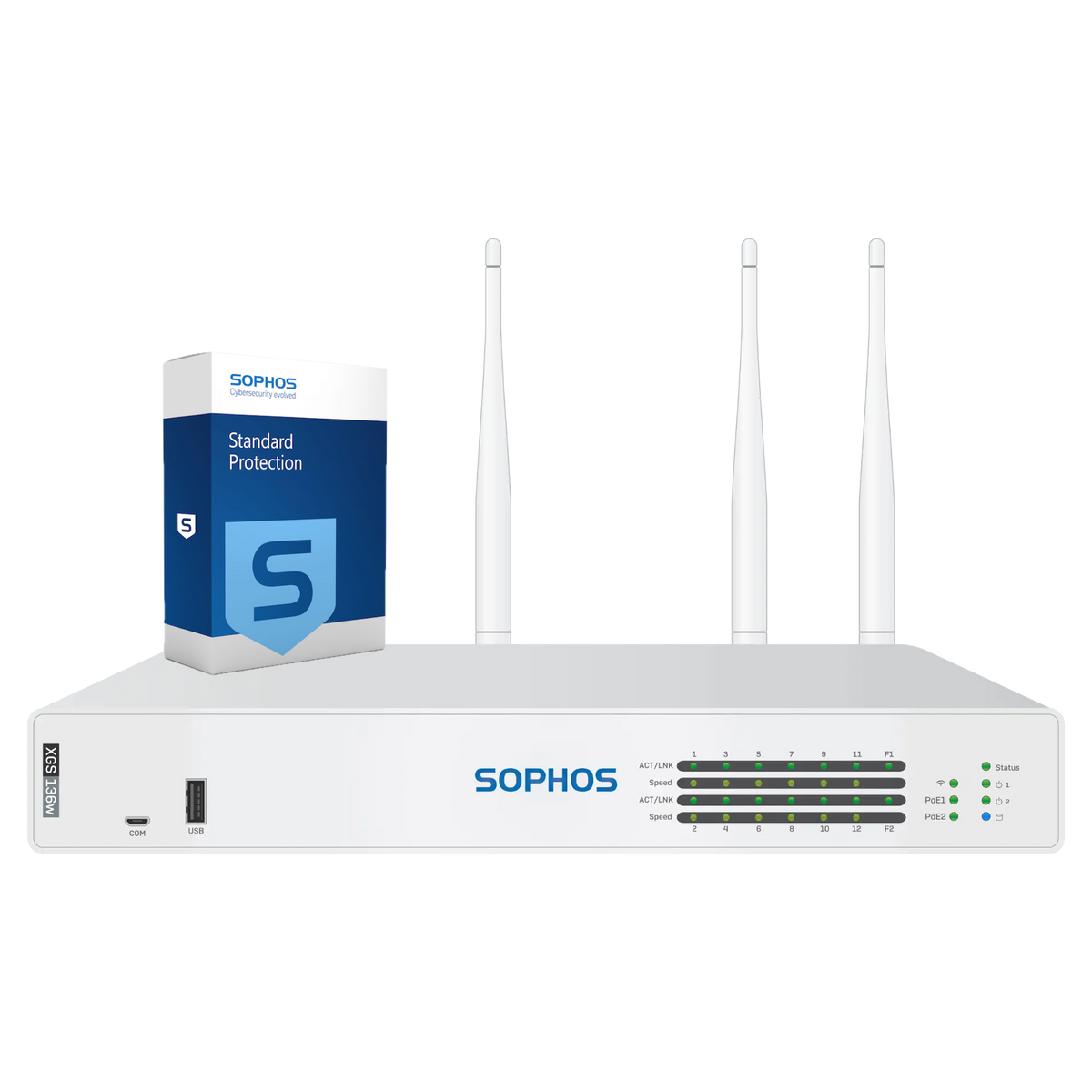 Sophos XGS 136w Firewall with Standard Protection, 3-year - EU power cord