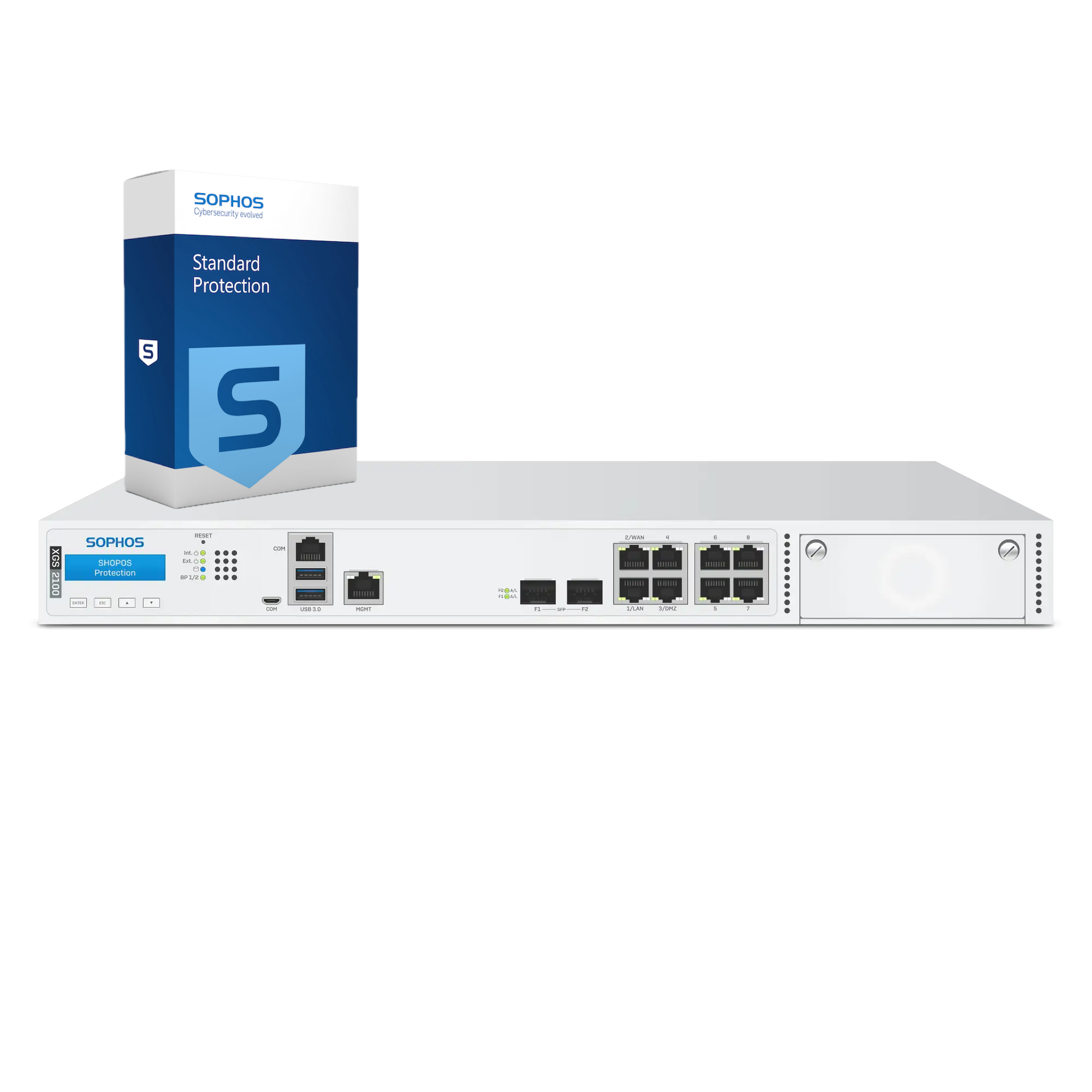 Sophos XGS 2100 Firewall with Standard Protection, 1-year - EU power cord
