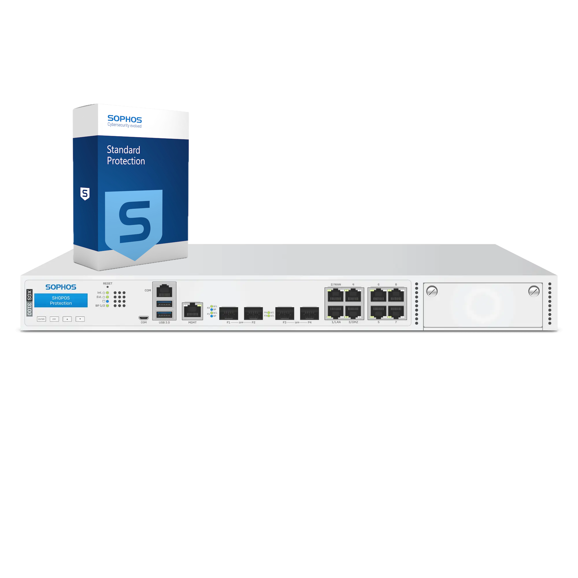 Sophos XGS 3100 Firewall with Standard Protection, 3-year - EU power cord