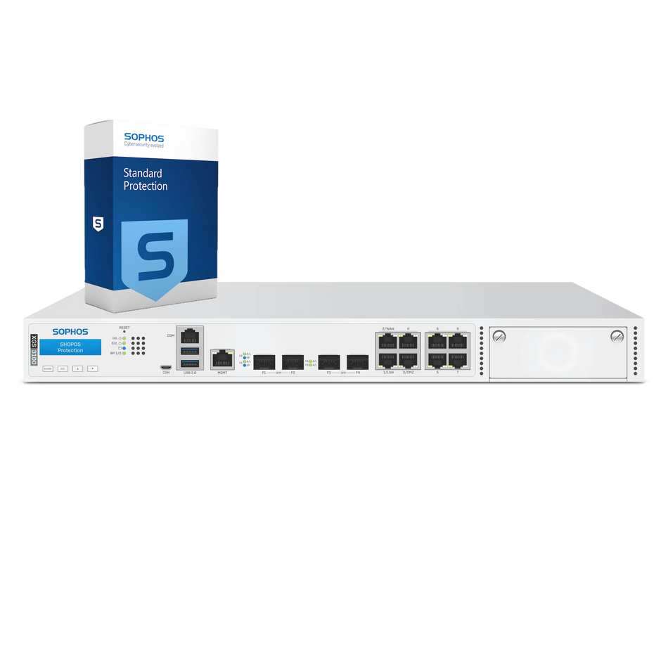 Sophos XGS 3100 Firewall with Standard Protection, 1-year - EU power cord