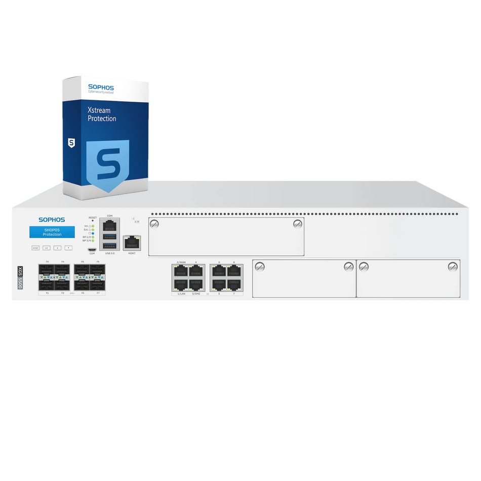 Sophos XGS 5500 Firewall with Xstream Protection, 1-year - EU power cord