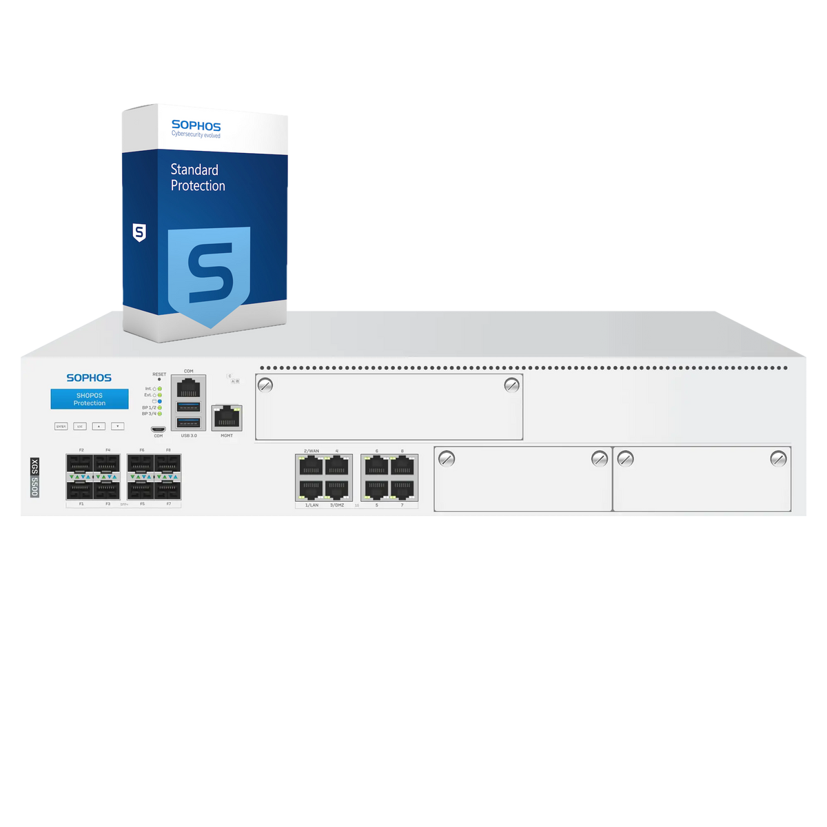 Sophos XGS 5500 Firewall with Standard Protection, 3-year - EU power cord