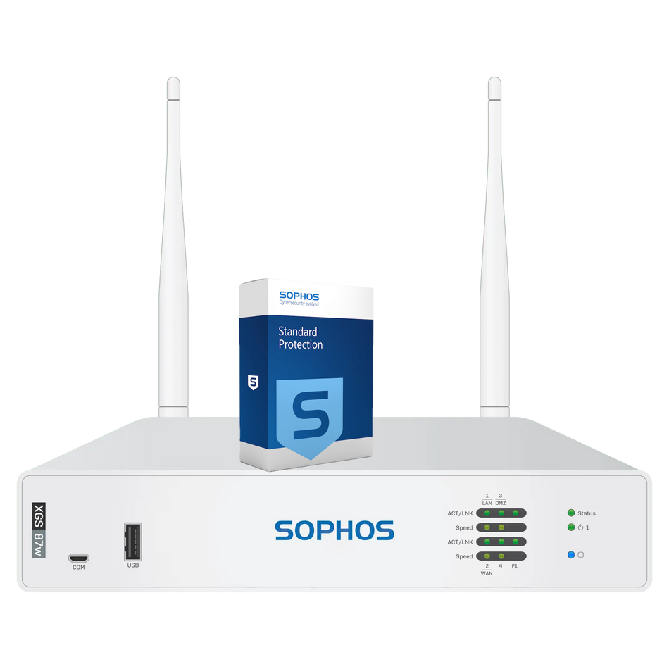 Sophos XGS 87w Firewall with Standard Protection, 3-year - EU power cord