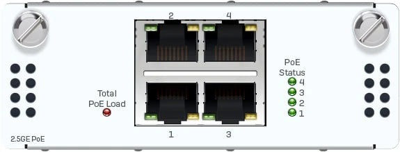 Sophos 4 port 2.5GbE copper + 12 port GbE High-density Flexi Port module (for XGS 5500/6500 Firewall models only)