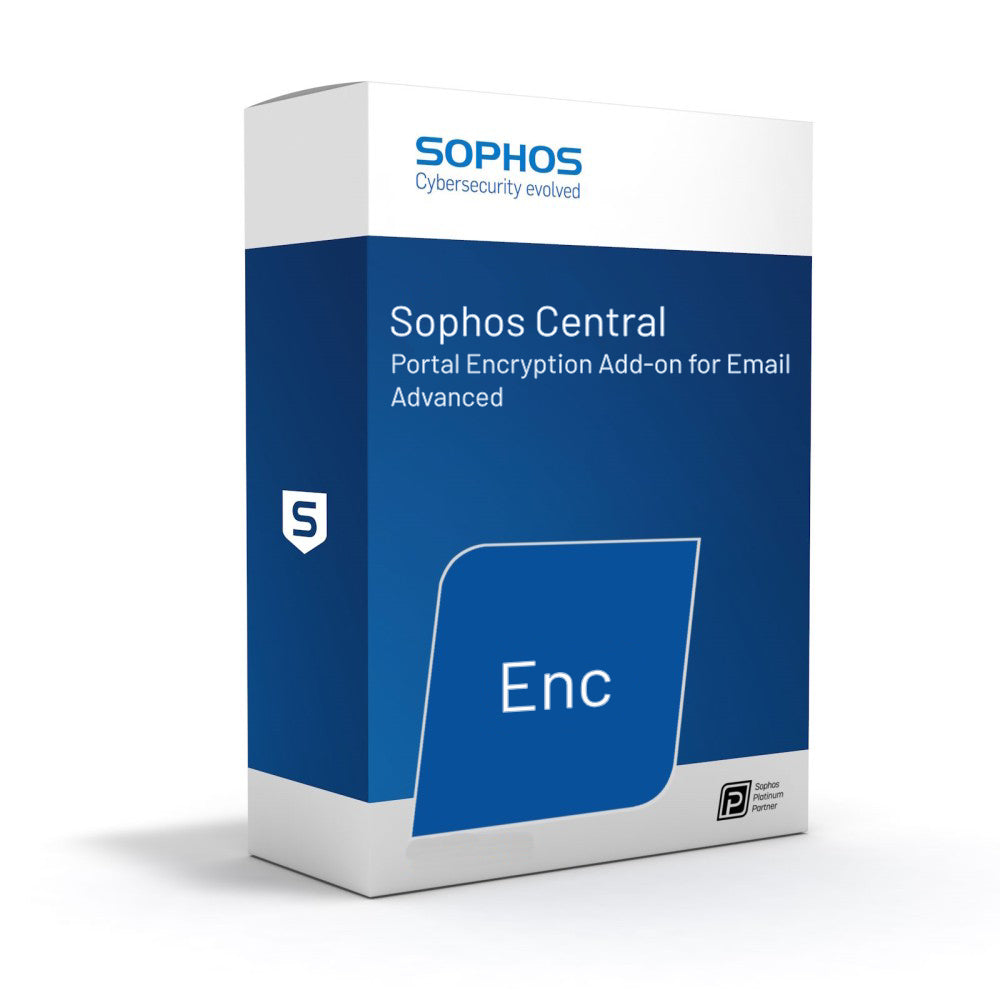 Sophos Central Portal Encryption Add-on for Email Advanced (Protection) - 500-999 users - 24 Month(s) / Per User - Renewal