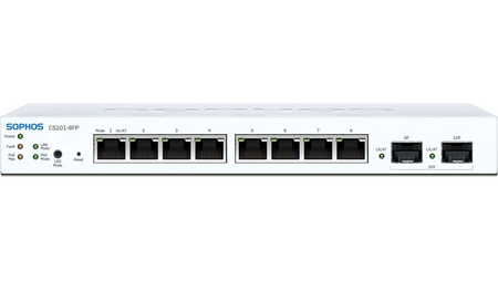 Sophos CS101-8FP Sophos Network Switch - 8 port with Full PoE - UK power cord